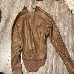 SKIMS Faux Leather Bodysuit